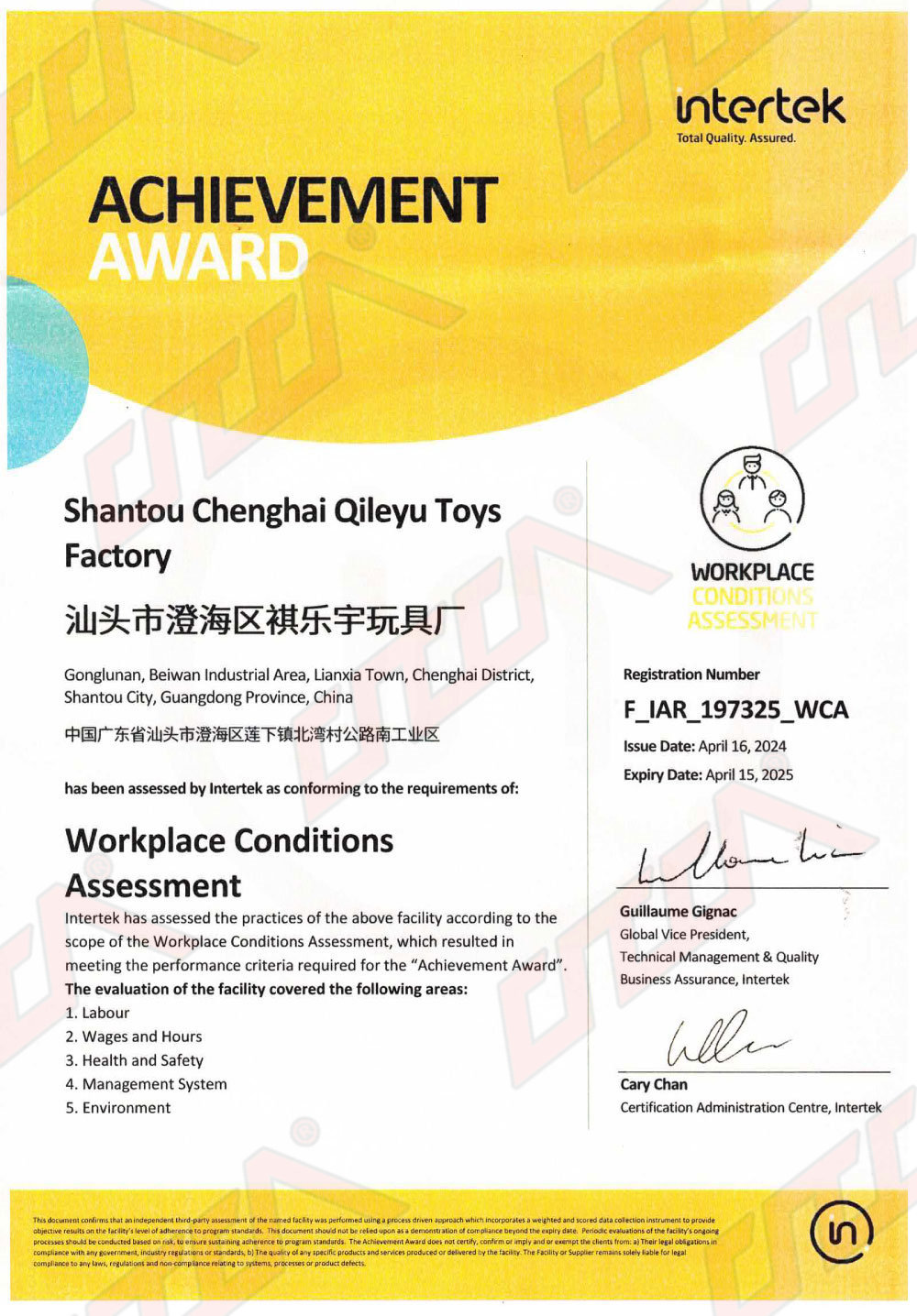 WCA Certificate (2024)
