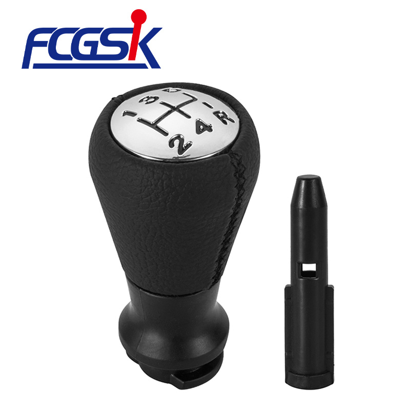 FENGCHEN Factory wholesale black handball with black stitching shift knob for For PEUGEOT 106 107 205 206 207 306 307 308 309 405 406 407 508 605 607 806 807