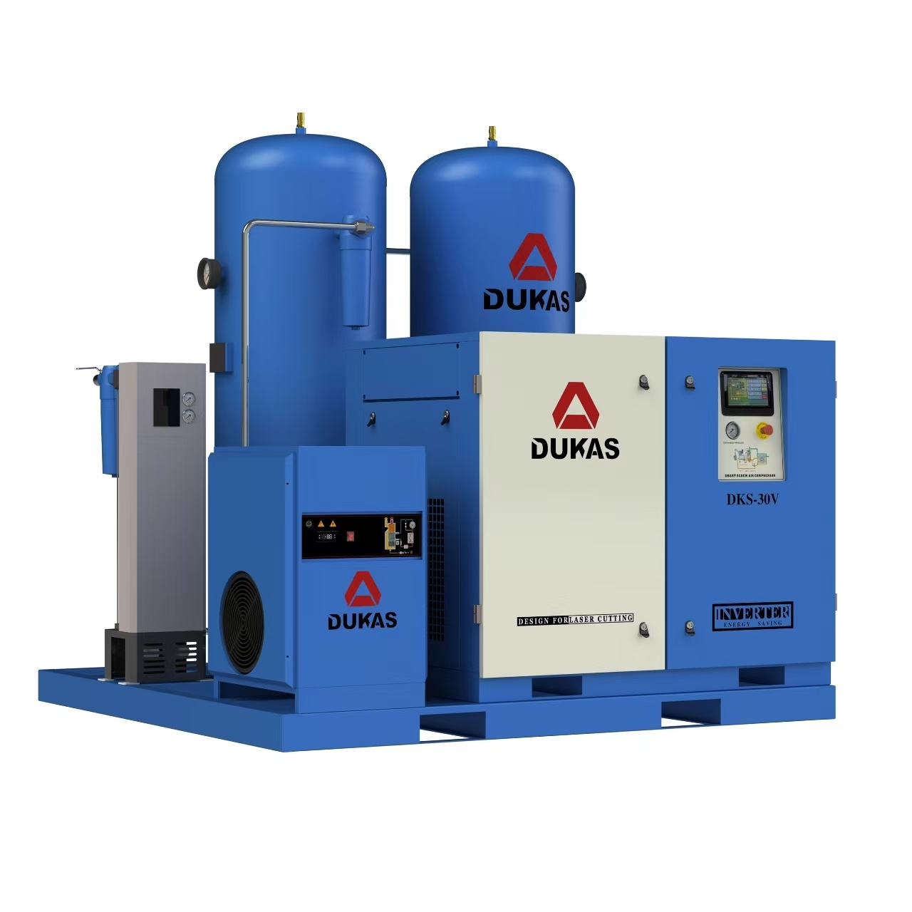 Skid-mounted air compressor frequency conversion technology, saving electricity and worrying less