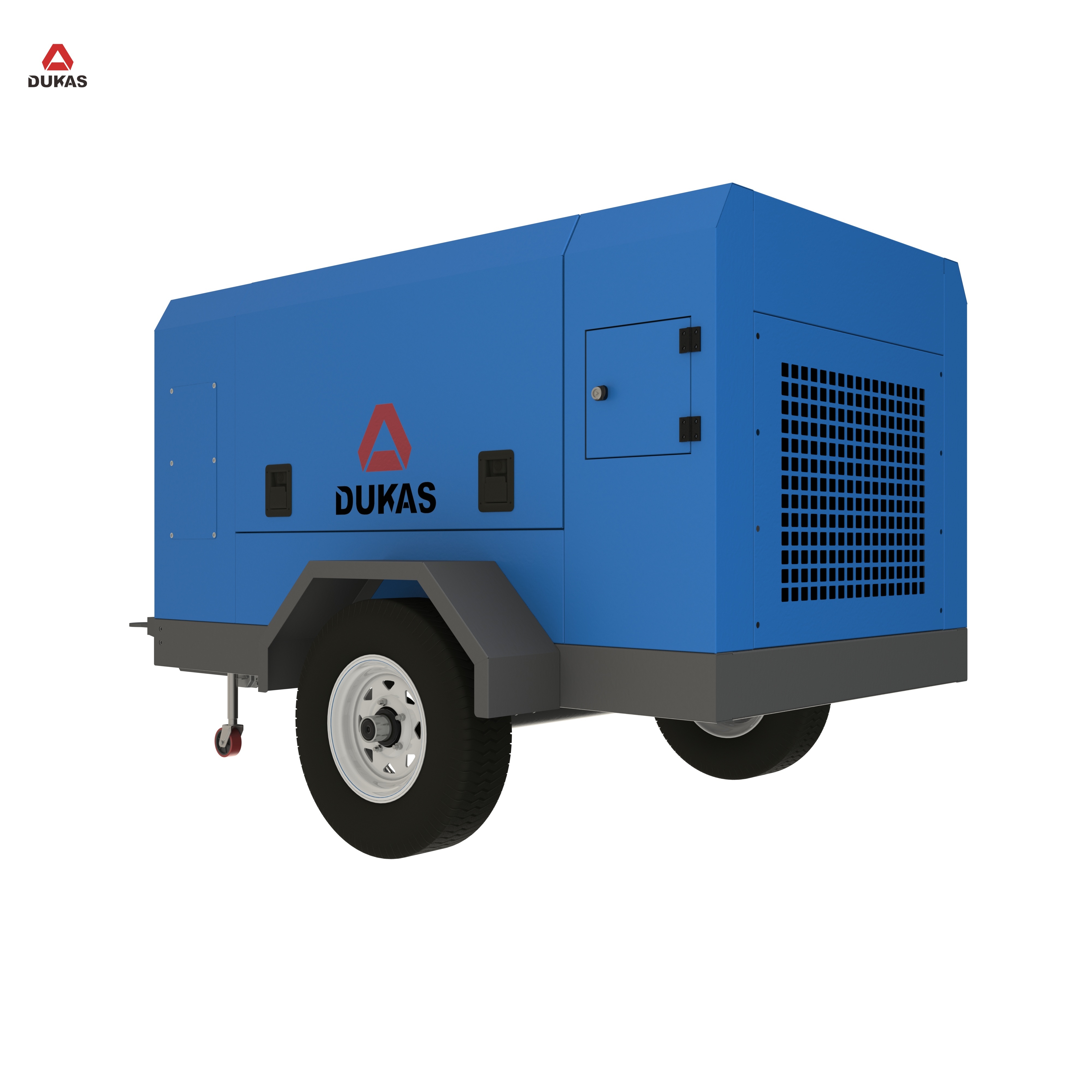 Compresor de aire móvil eléctrico de 45 kW, diseño portátil, fácil de transportar y de gran adaptabilidad.