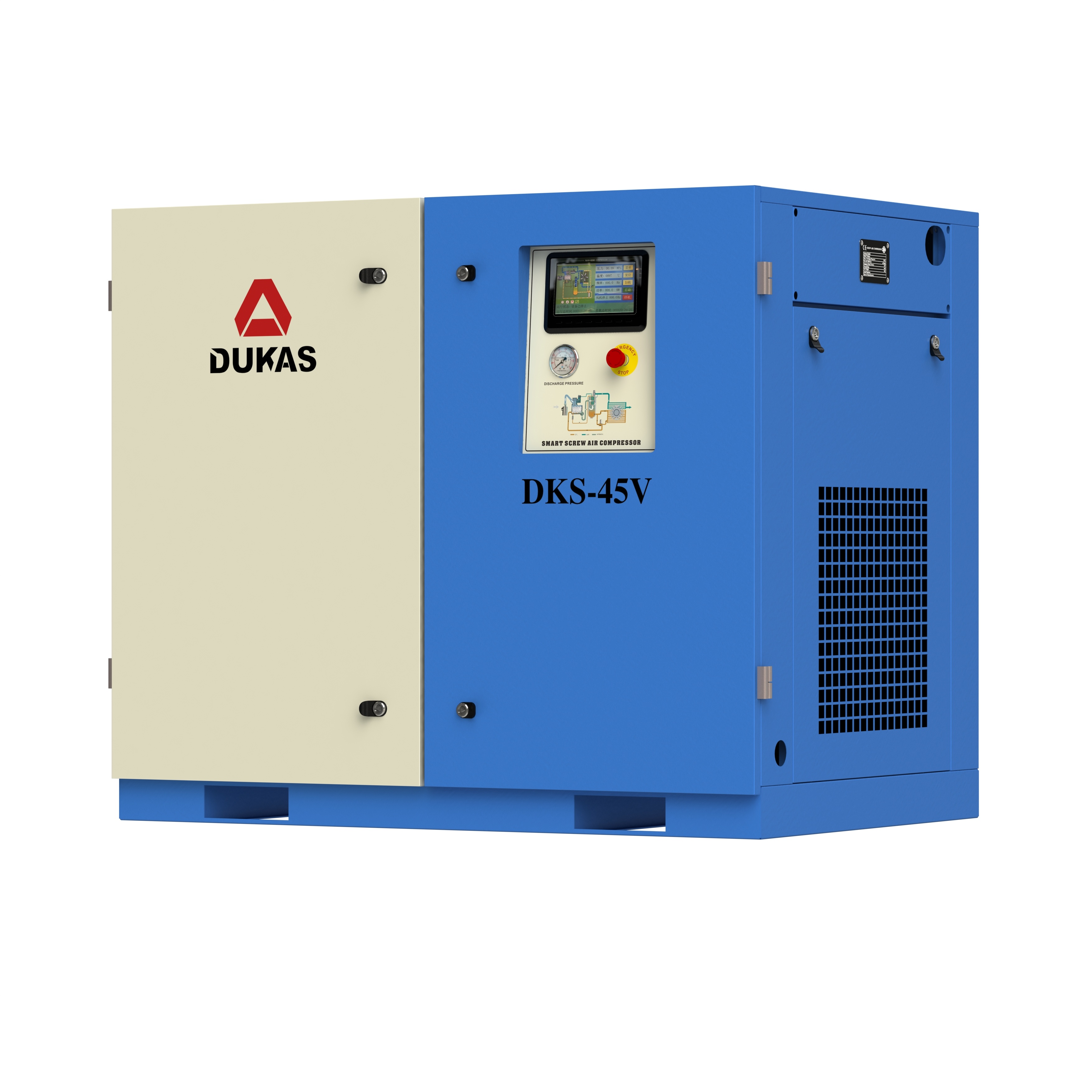45kw PM VSD screw air compressor is resistant to high temperature and dust, suitable for mining, textile, etc.