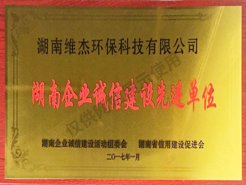 湖南企業(yè)誠(chéng)信建設(shè)先進(jìn)單位