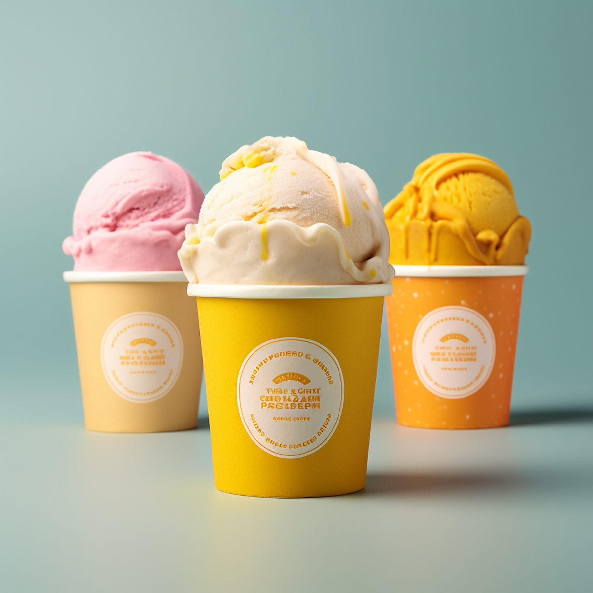 Chinese paper food packaging factory direct custom printed paper ice cream  cups with lid cups for  ice cream paper bowls