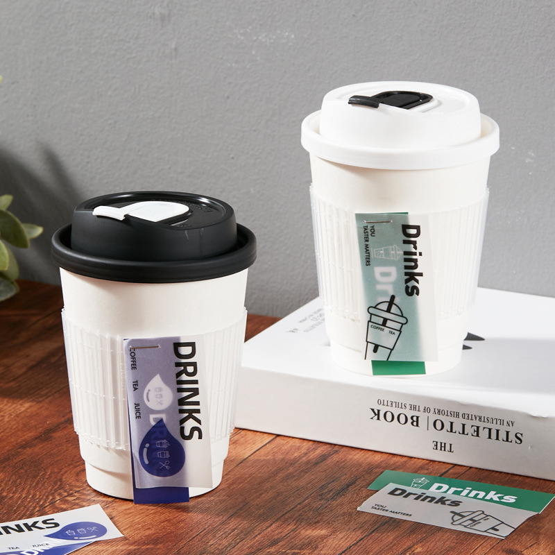Eco Friendly Custom Printed Biodegradable Disposable Single Double Walls Hot Drinks Coffee Paper Cup With Lid for coffee tea