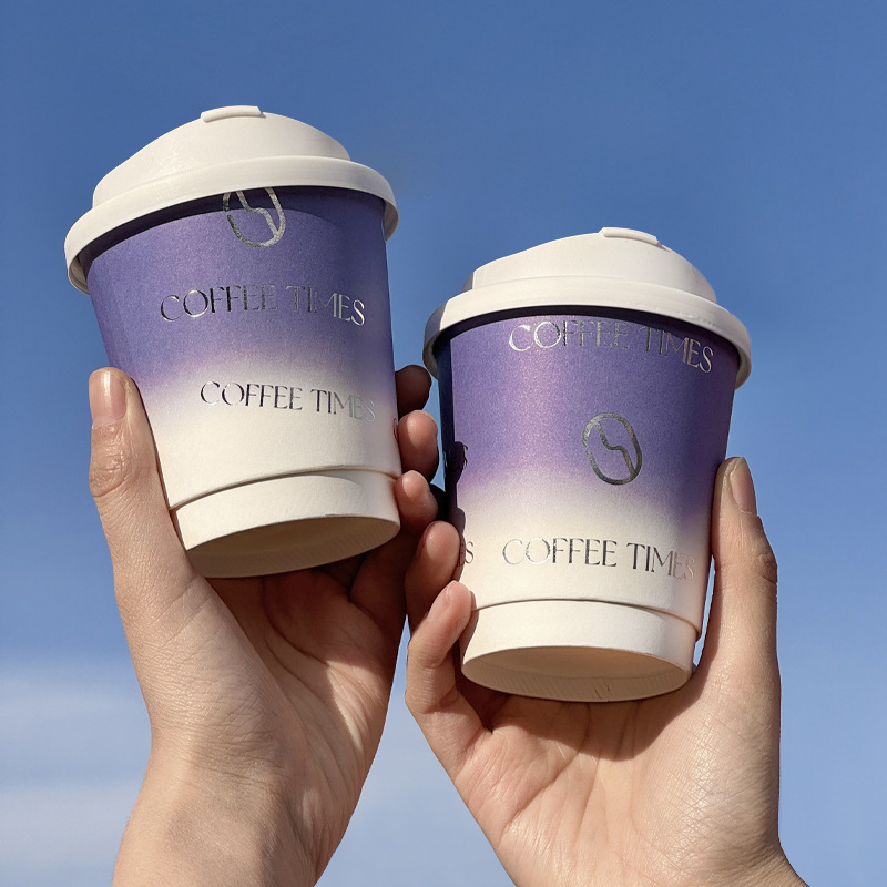hot sale ble wall coffee paper cup with lid for Beverage paper coffee cups