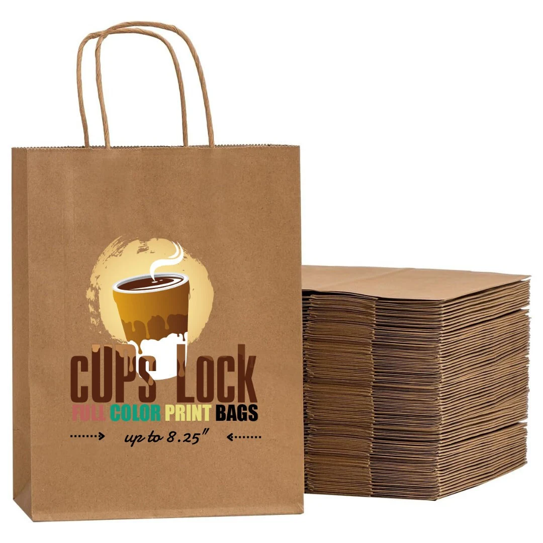 Dayupack chinese factory direct high quality custom kraft paper bags for food snack coffee take away packaging. If you need