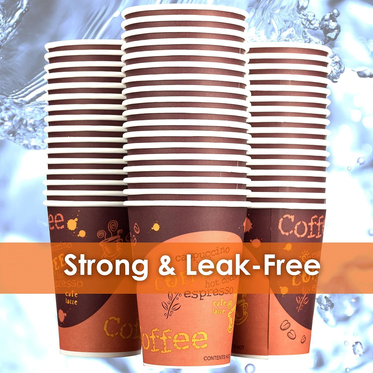 Free sample Custom Design Bio-degradable Ripple Wall Coffee Paper Cups With Lids for hot Cold Drink Coffee Tea soda