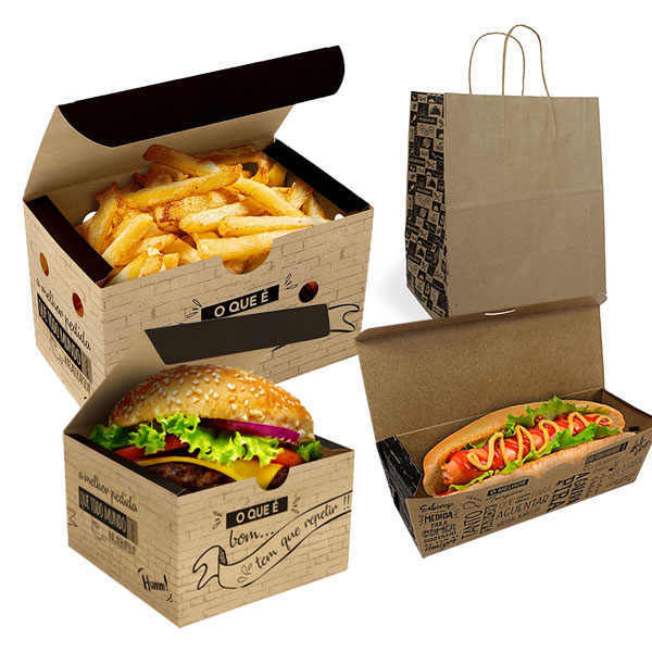 Dayu hotsale Custom food grade All set hambur Paper packaging togo, Greaseproof Paper Boxes for Food Fried takeout kraft paper boxes