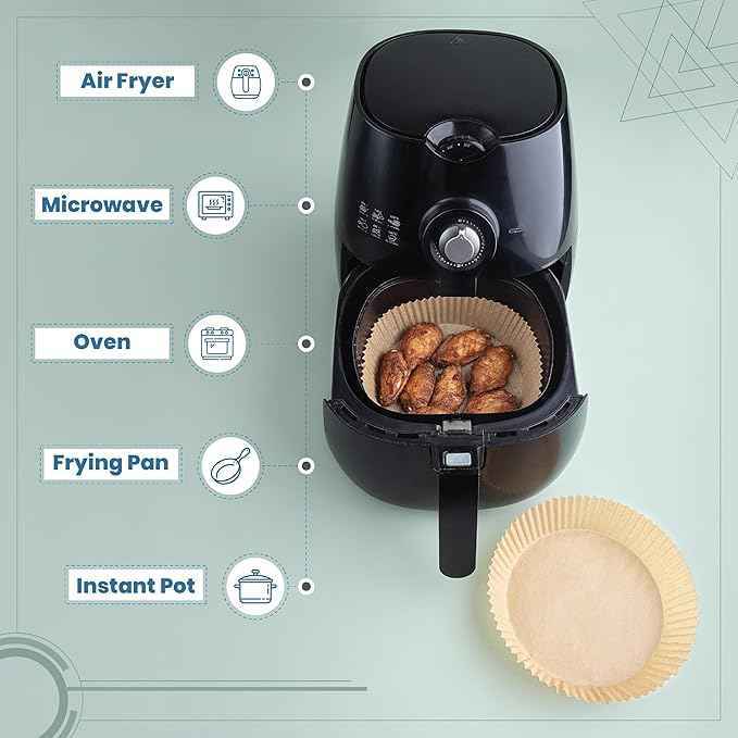 Customize size Disposable Non-Stick Foldable Silicone Square Air Fryer Liner Eco-Friendly Reusable Food Printing