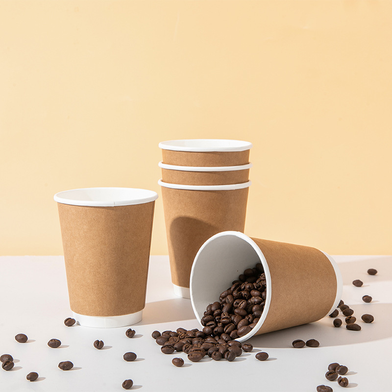 PLA Coating 8oz Eco-Friendly Coffee Cups - Custom Printed, Recyclable, with Lid