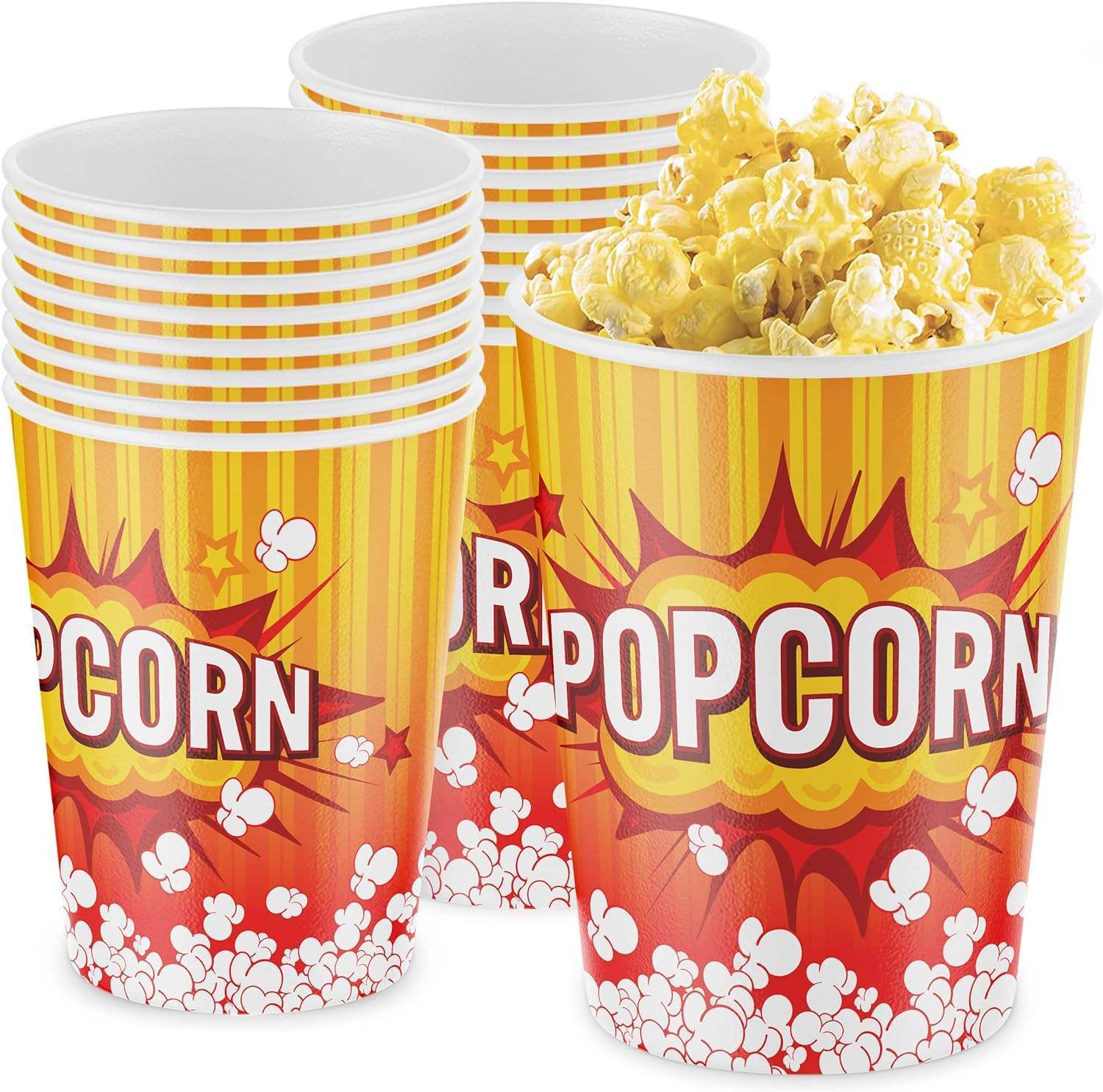 54oz 64oz Popcorn paper bucket thickened popcorn paper cup round universal packaging