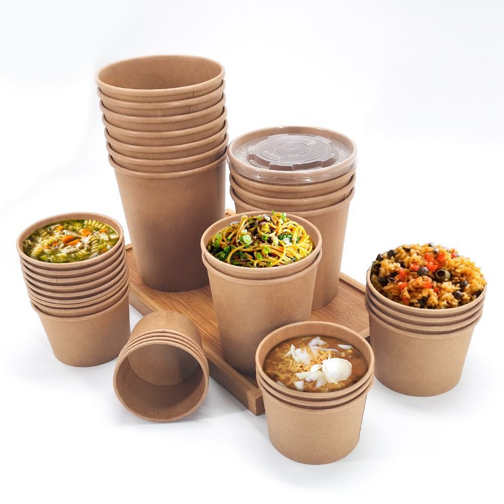 Kraft paper salad bowl