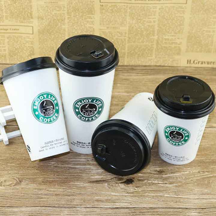 2024 hot saleCustom Design Logo Recyclable Bio-degradable Double Wall kraft Coffee Paper Cups With Lids take out paper cups