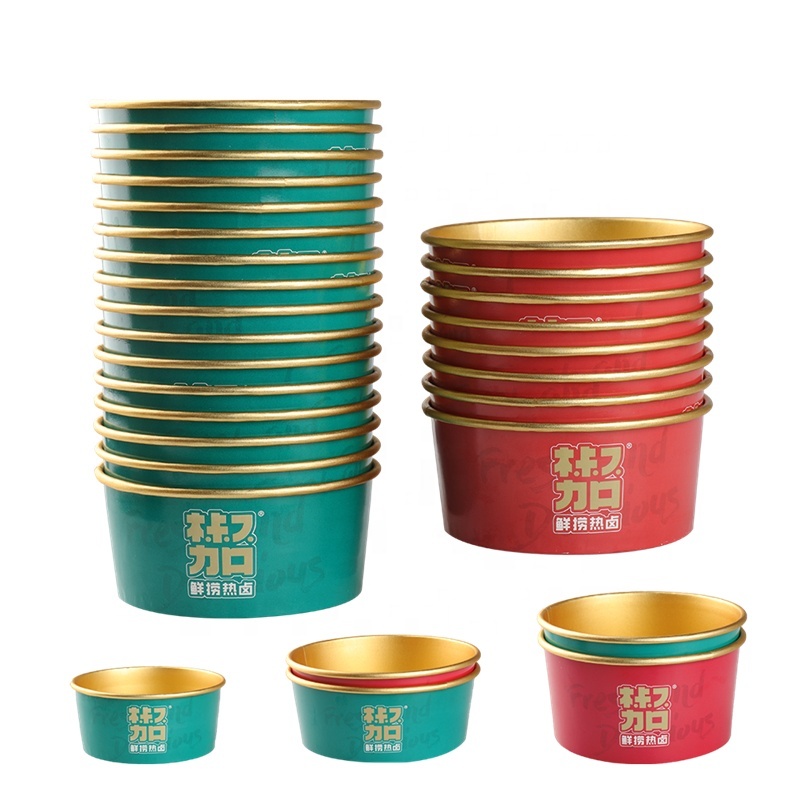 Dayupack Customized Aluminum Foil Paper Bowl Recyclable Food Containers for Salad Candy Snack Cookie Packaging Chinese Restaurant