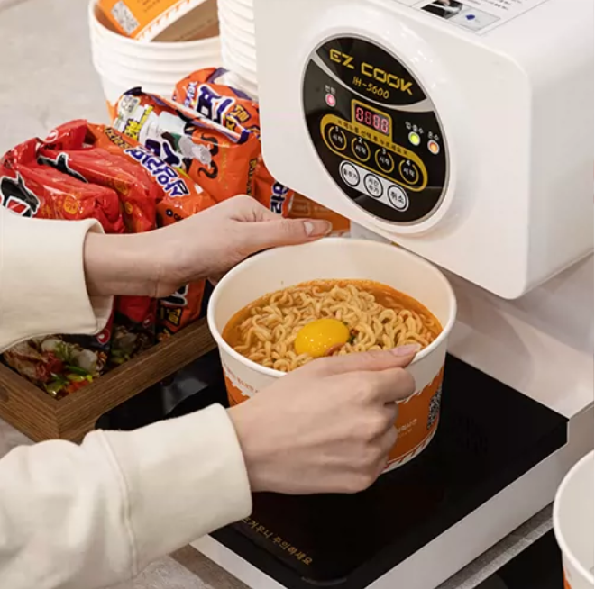Dayupack Customized Korean heatable induction cooker paper bowl for noodle soup cups food packaging containers