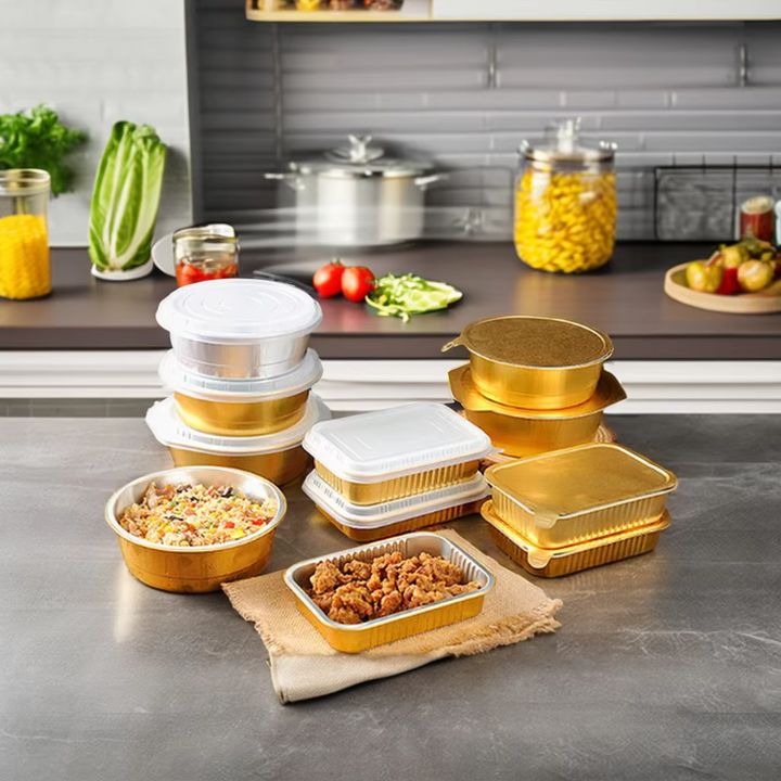 cake food bowl Plate baking Aluminum foil containers Mould Disposable tableware for outdoor food containers