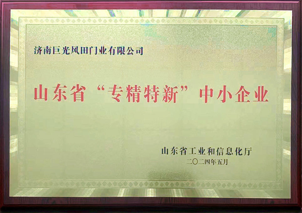 Shandong Province Specialized Special Enterprise Shandong Province Specialized Special Enterprise