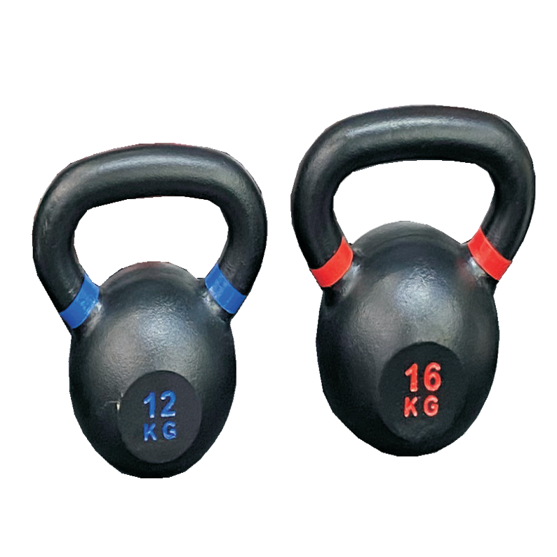 Powder Painted Kettlebell With Color Handle And Numbers