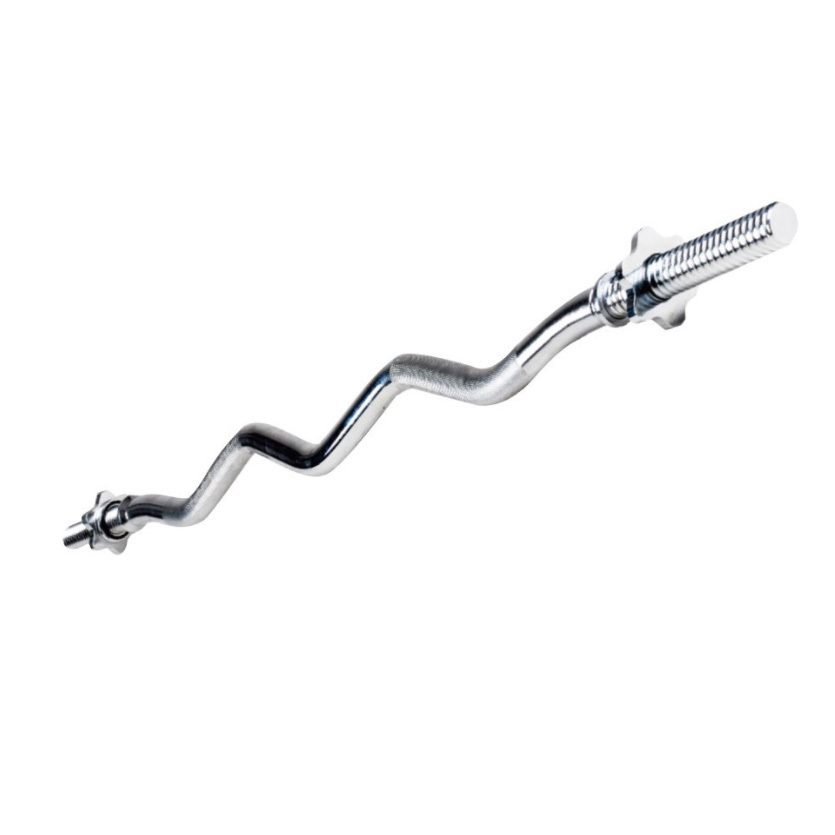 47’/1200MM Chrome EZ Curl Bar With Star Collars