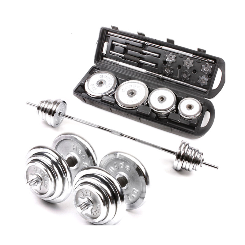 110LBS/50KG Chrome Dumbbell Set