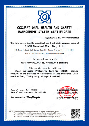 Occupational health and safety management system certification