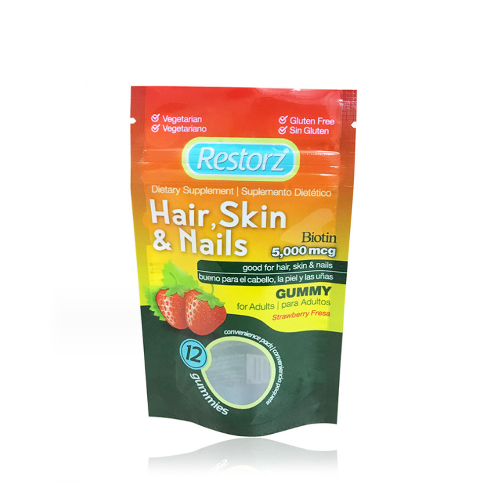 The packaging material for nutritional supplements and dietary supplements should be made of high-quality, food-grade materials that are safe for storing consumable products. The small bags should be moisture-proof, odor-proof, and resistant to light to preserve the quality and effectiveness of the supplements. The material should also be durable and puncture-resistant to prevent leakage and ensure the supplements remain fresh and intact. Additionally, the bags should be easy to open and resealable for convenience and to maintain freshness. Overall, the packaging material for nutritional supplements and dietary supplements should be reliable, safe, and effective in preserving the quality of the products.