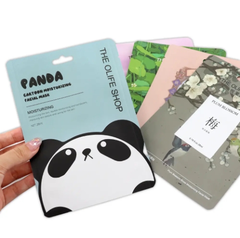 Custom Aluminum Foil Flat Cosmetic Face Mask Sheet Packaging Bag