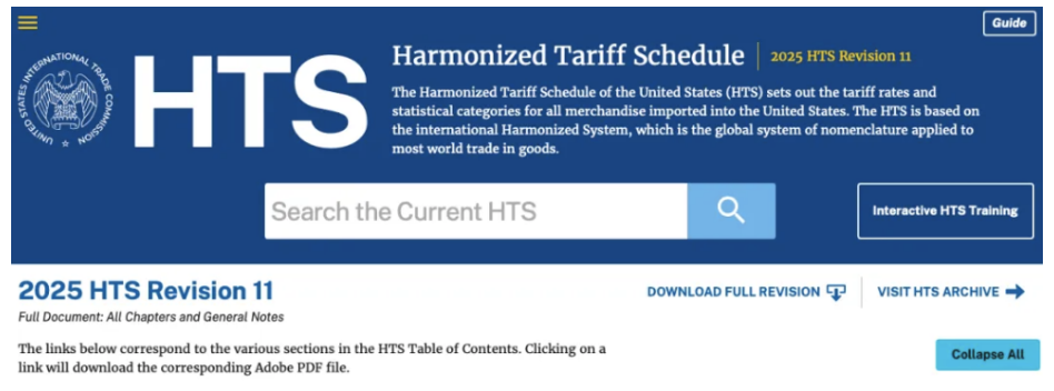 Methods for checking the US import tariff rates on products from China