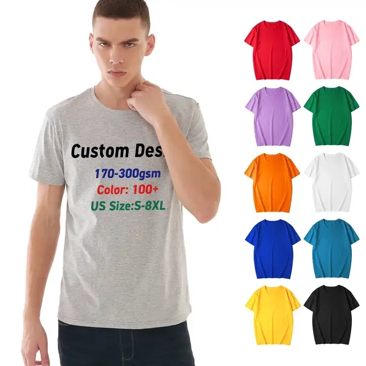 Customized solid color T-shirt