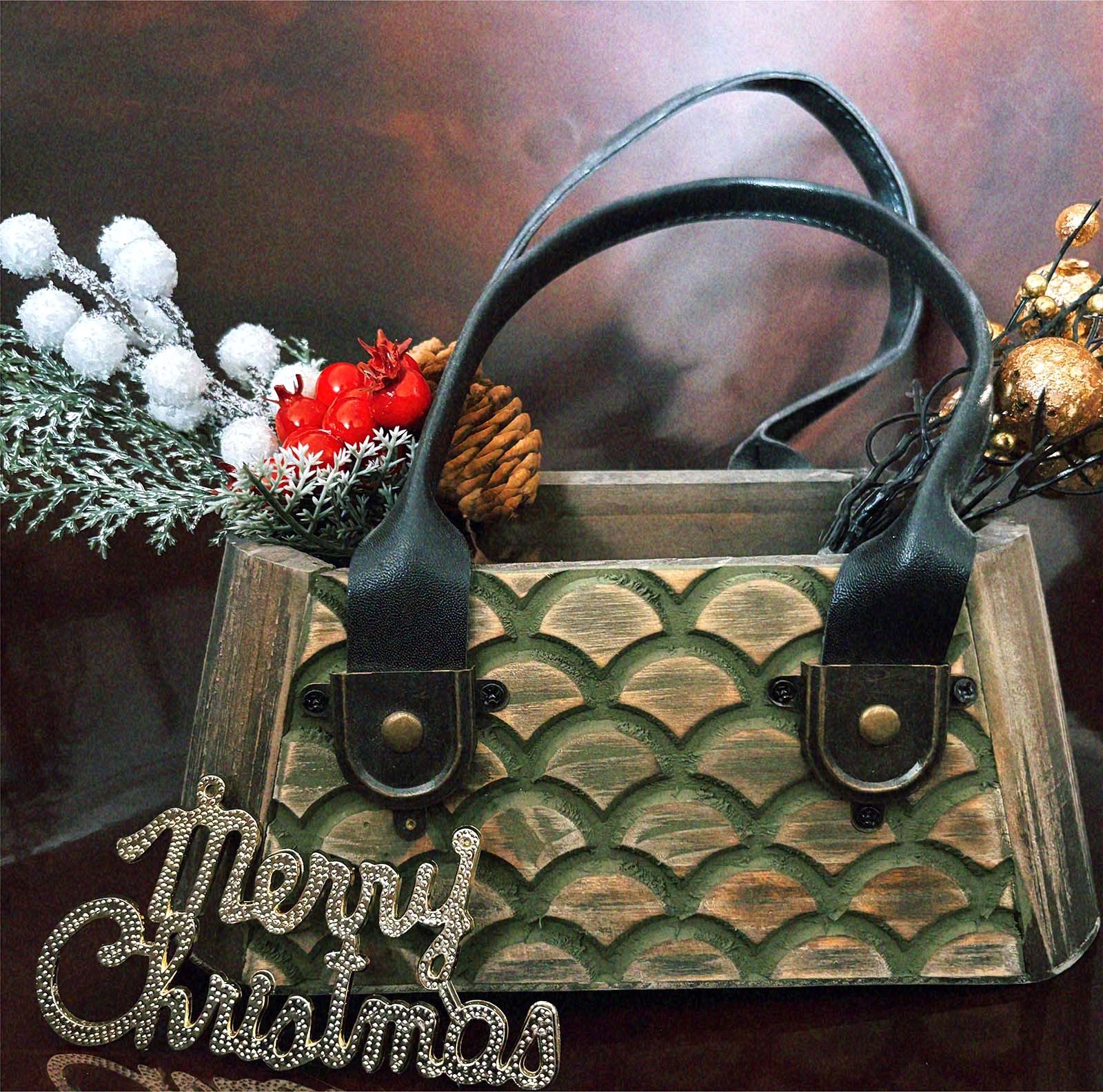 Christmas Flower Pot wood