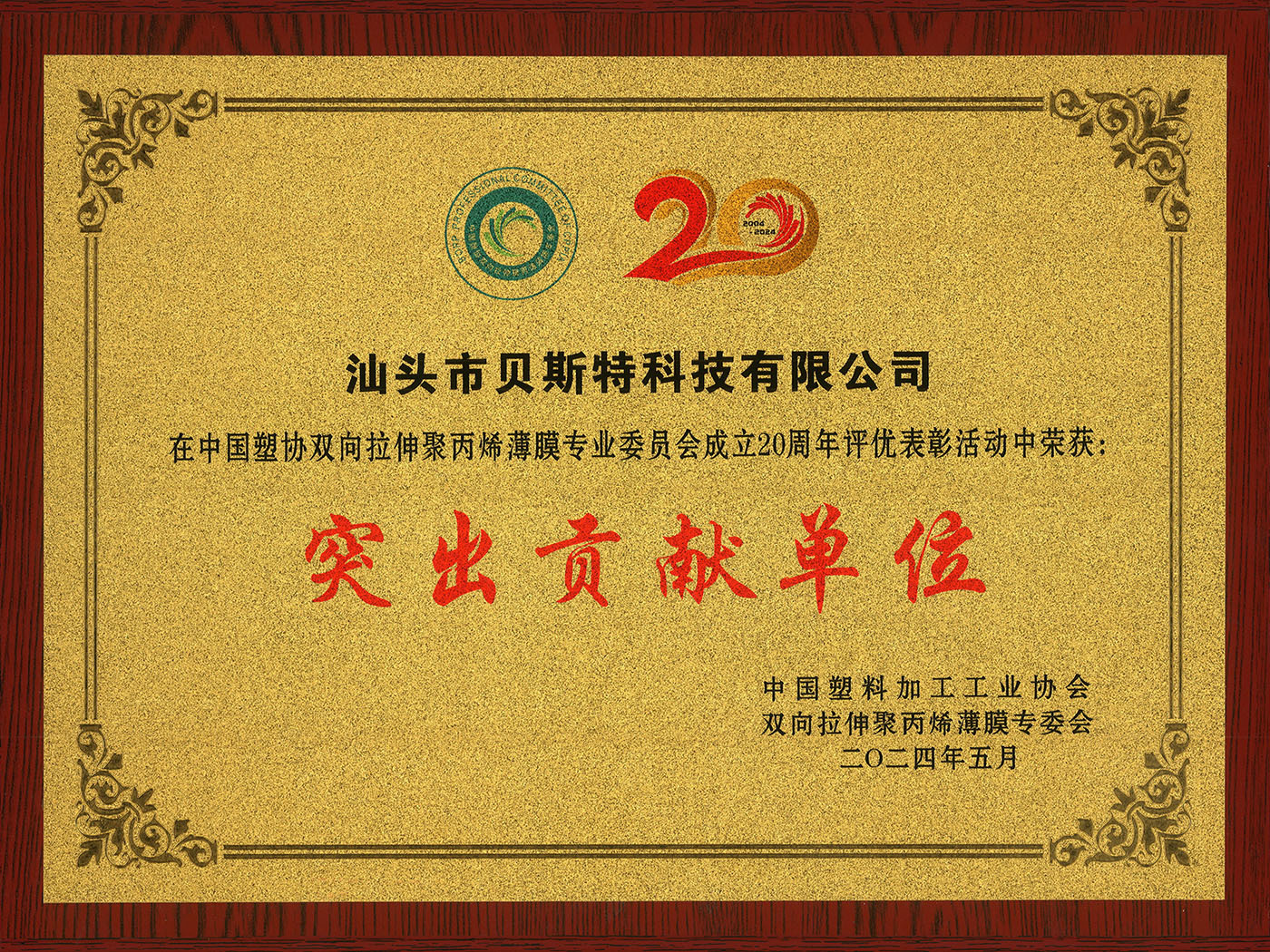 2024突出贡献单位