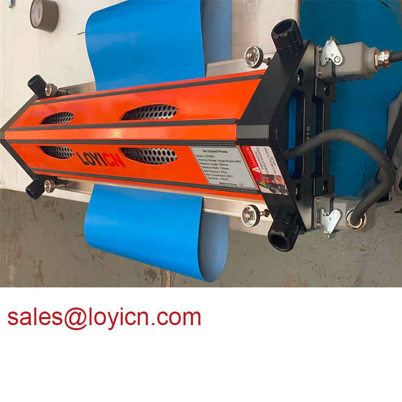 PU conveyor belt performance with LOYICN 600 mm wide air cool hot press – 165 ℃ -2.30 mins -0.1 MPA