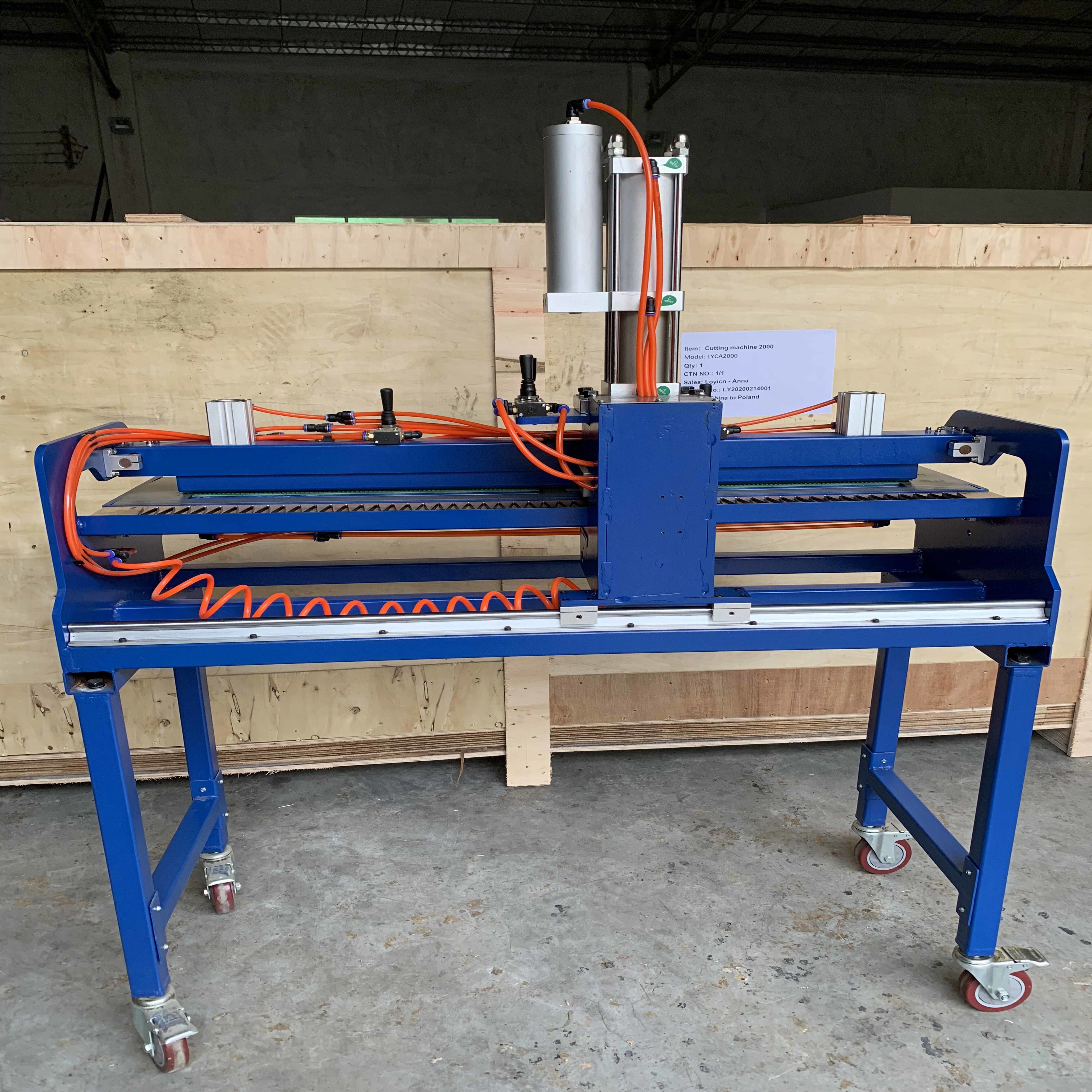 Pneumatic finger puncher for 1000 mm wide pvc pu belt
