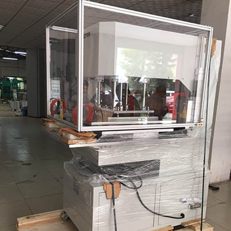 High frequency welder with safety cafe and movable control panel.