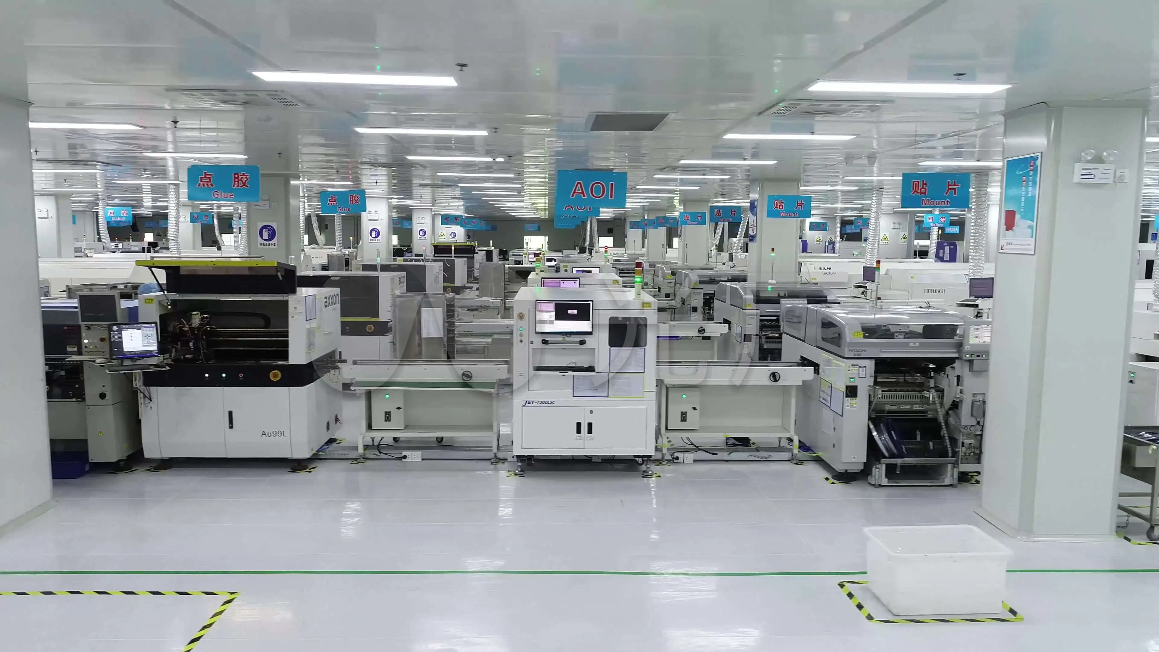 Intelligent SMT workshop Online AOI, X-Ray, automatic DIP, fully automatic detection and error prevention system to control quality Intelligent SMT workshop Online AOI, X-Ray, automatic DIP, fully automatic detection and error prevention system to control quality