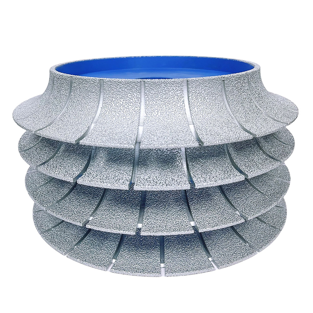 B1-3 1/4 Circle Vacuum Brazed Marble Granite Quartz Stone Diamond Profile Grinding Wheel