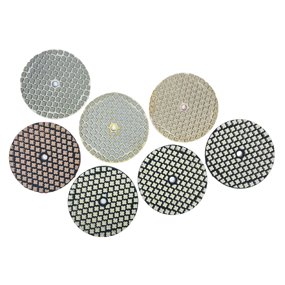 ATL D1-4A 4''/100mm Dry or Wet Use Flexible Resin Bond Diamond Floor Polishing Pad #50-3000 For Floor Marble Granite Abrasive Tool