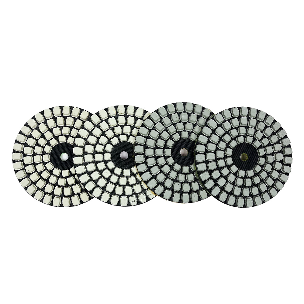 ATL D2-2B 4-Step Dry or Wet Use Diamond Flexible Polishing Pads Sanding Disc for Granite Marble Stone Quartz
