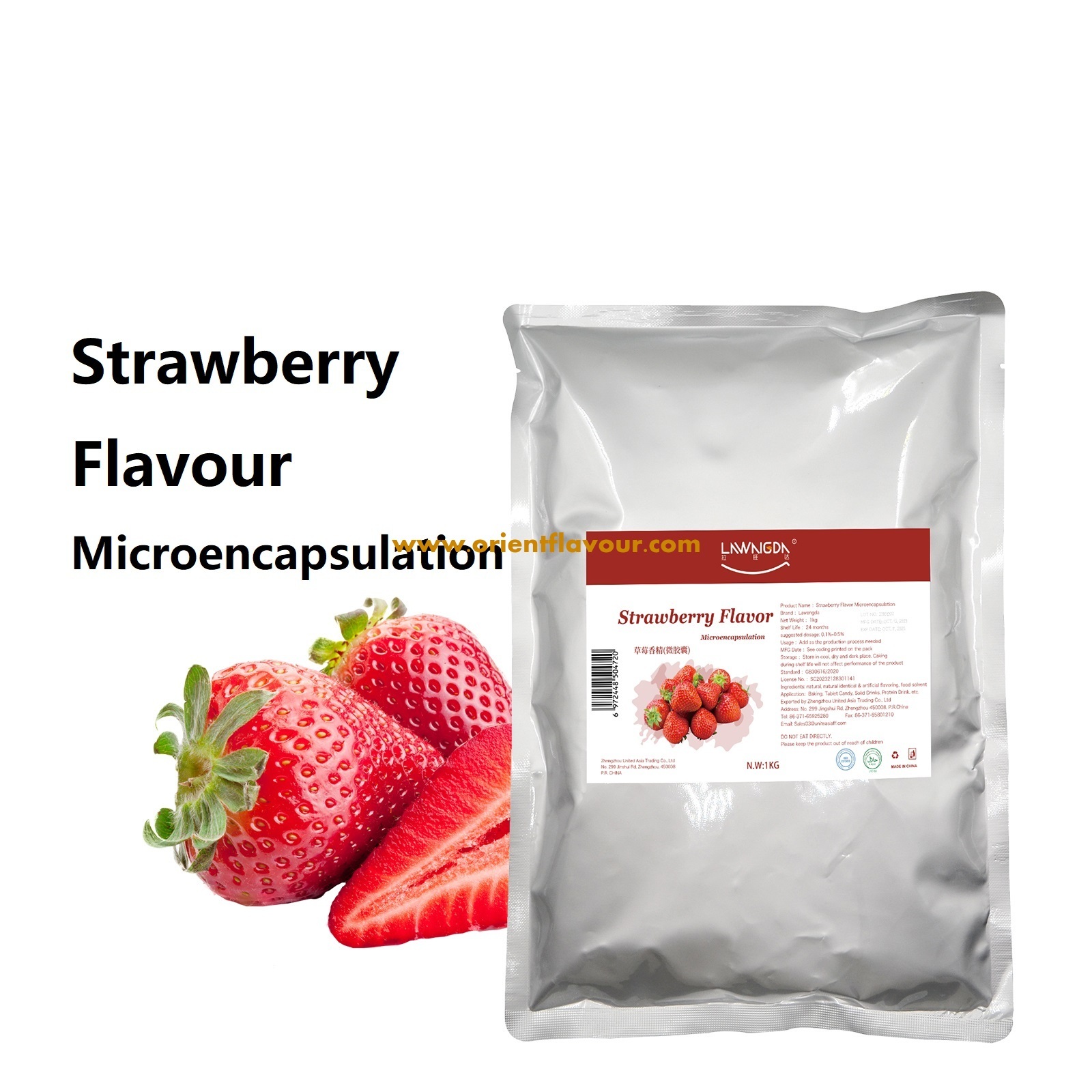 Microencapsulated Strawberry Flavor Powder for effervescent tablets protein drink