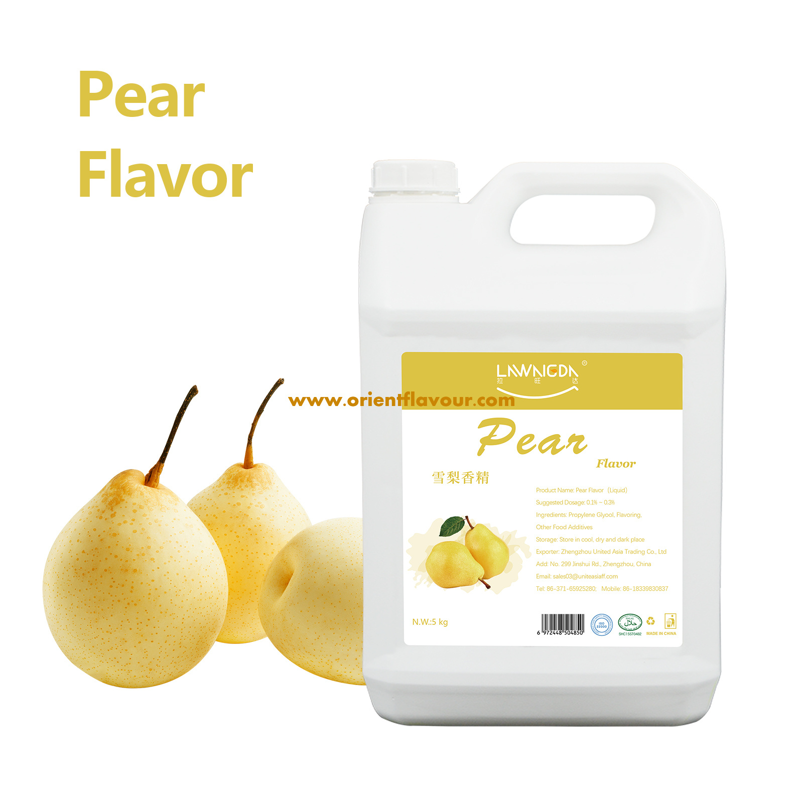 Pear Flavor Liquid for Cake Pastries Ice Cream Solid Drinks Candy