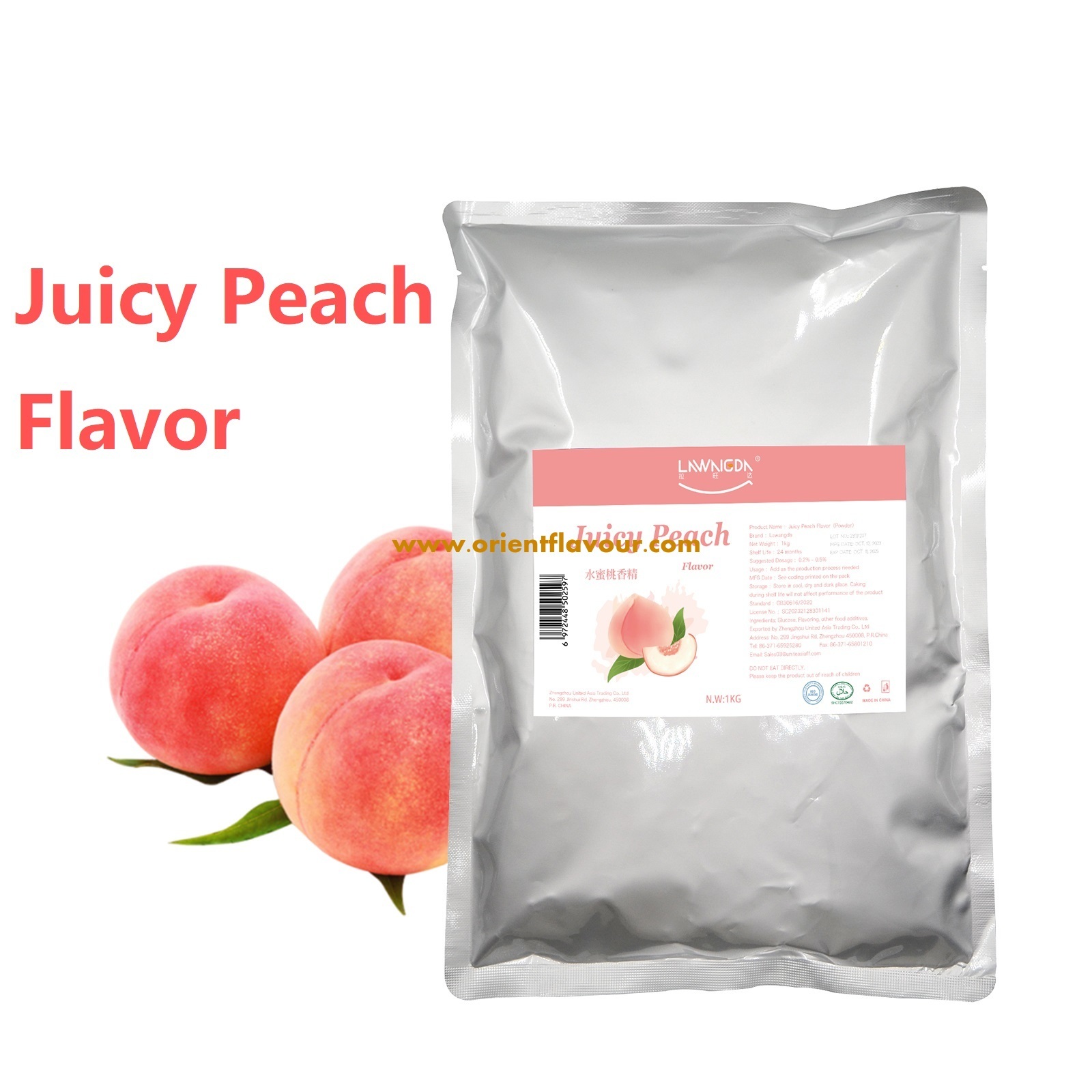 Juicy Peach Flavor Powder for Pastries Ice Cream Solid Drinks