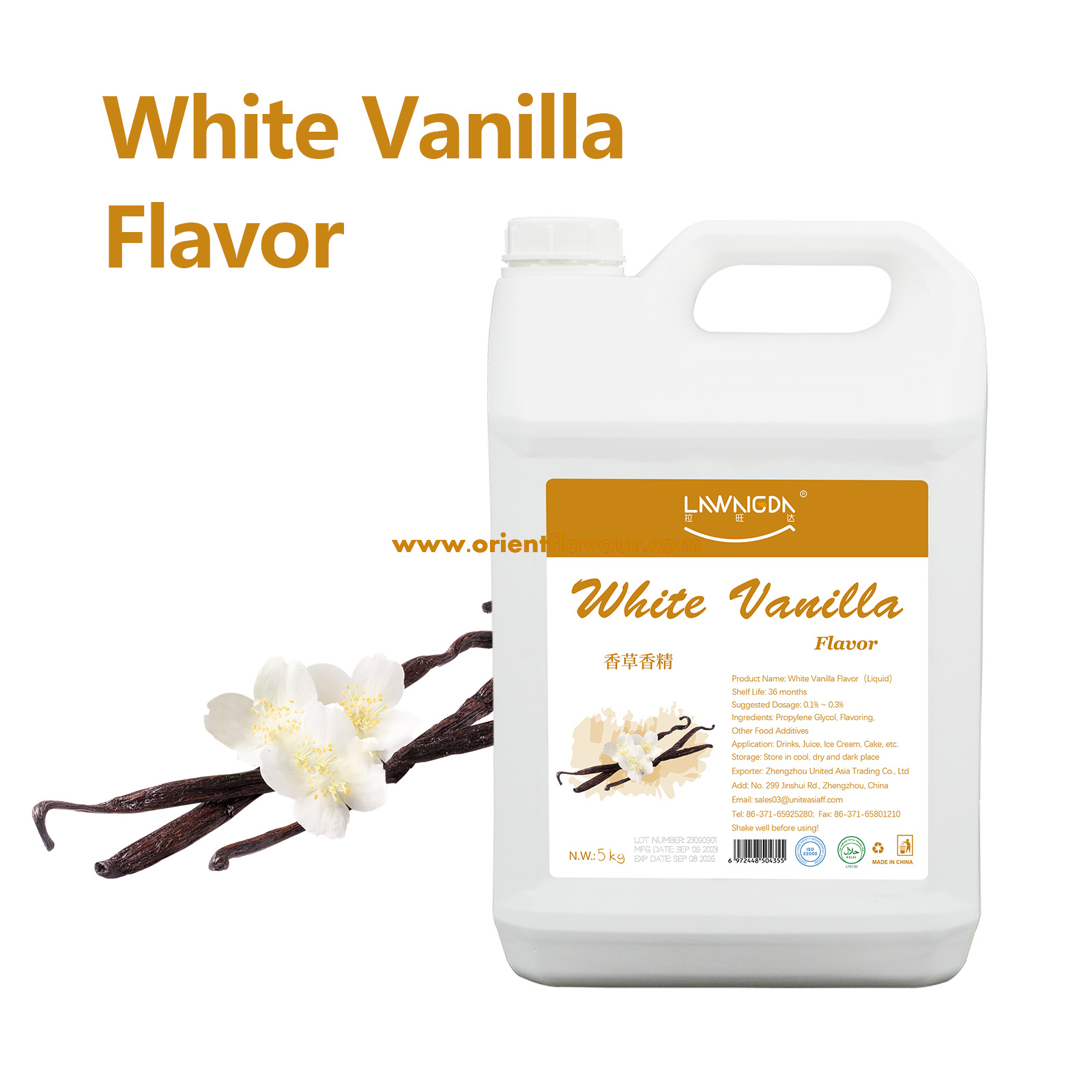 White Vanilla Flavor Liquid for Cake Pastries Ice Cream Drinks Candy Popsicles