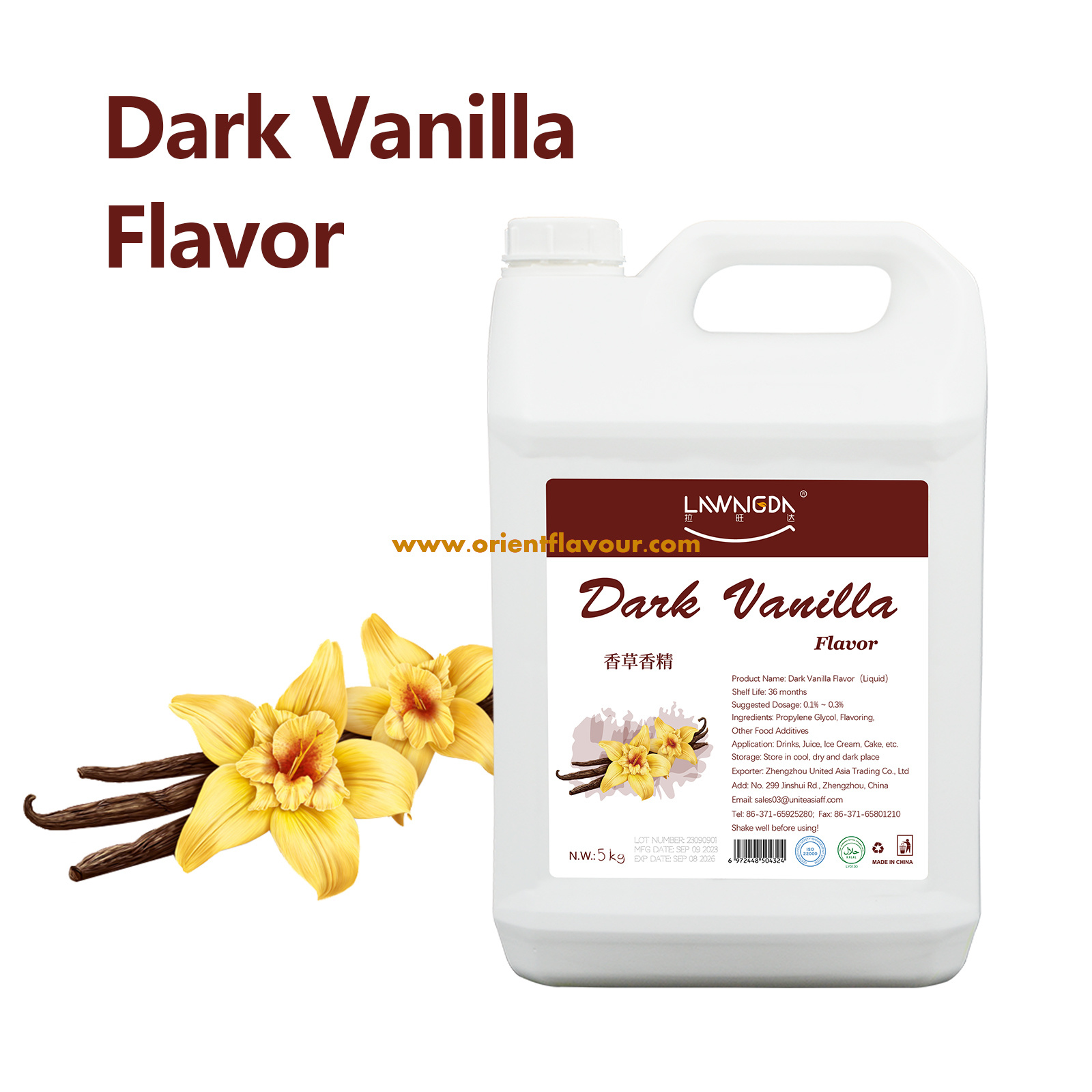 Dark Vanilla Flavor Liquid for Cake Pastries Ice Cream Solid Drinks Candy Popsicles
