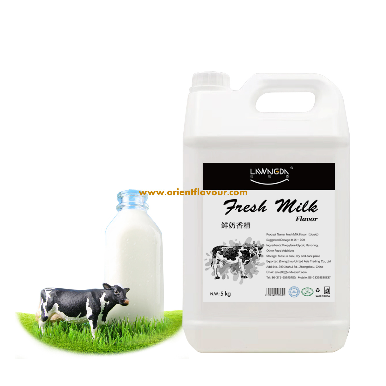 Líquido fresco del sabor de la leche