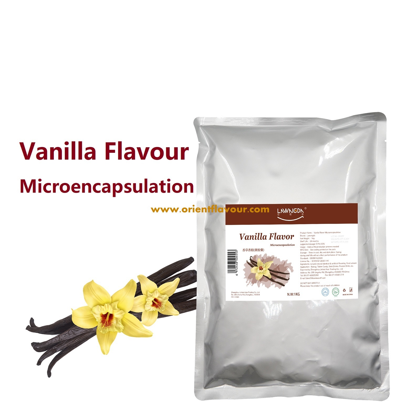 Microencapsulated Vanilla Flavor Powder for effervescent tablets protein drink