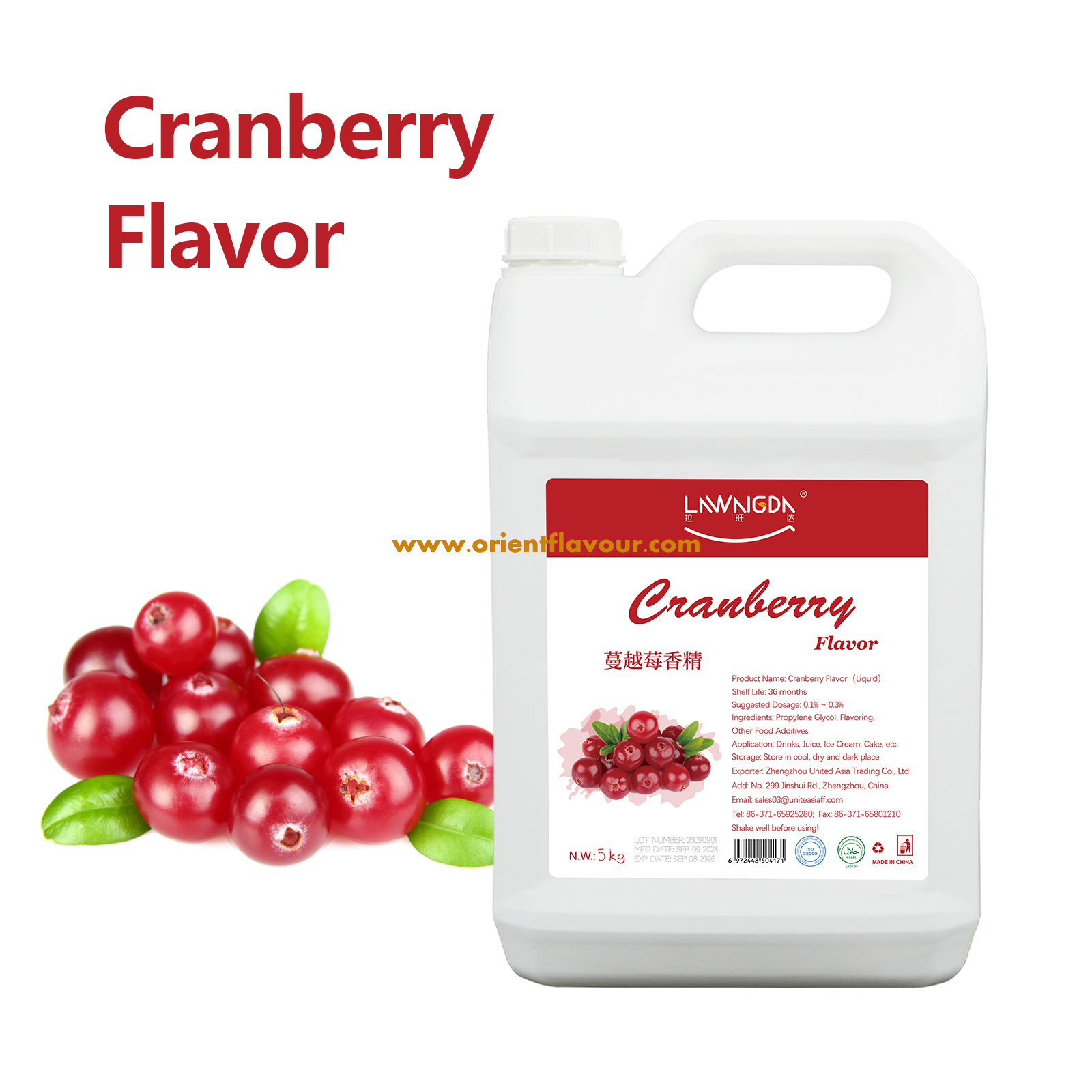 Cranberry Flavor Liquid for Cake Pastries Ice Cream Solid Drinks Candy
