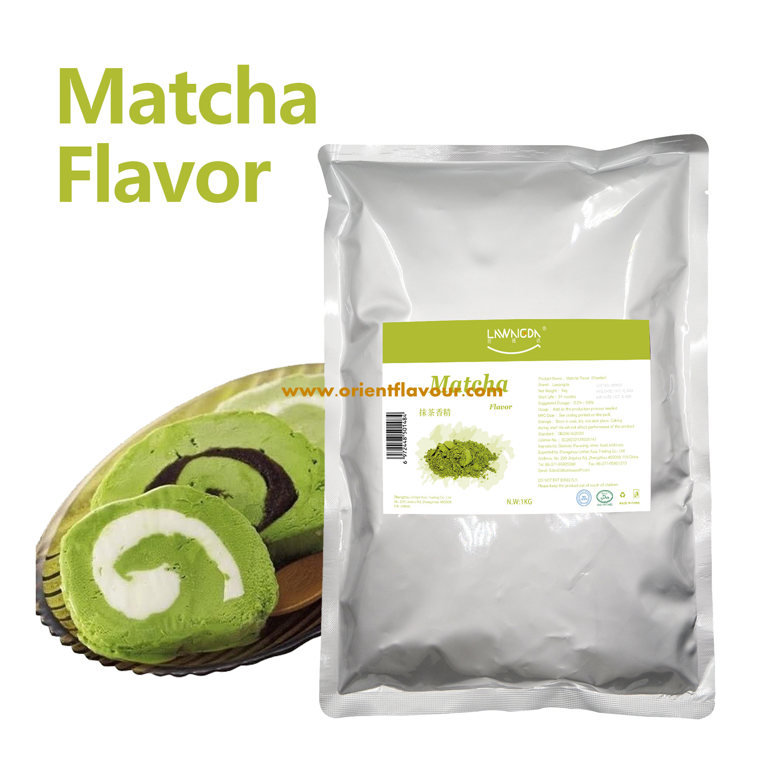 Matcha Flavor Powder for Baking Pastries Ice Cream Solid Drinks