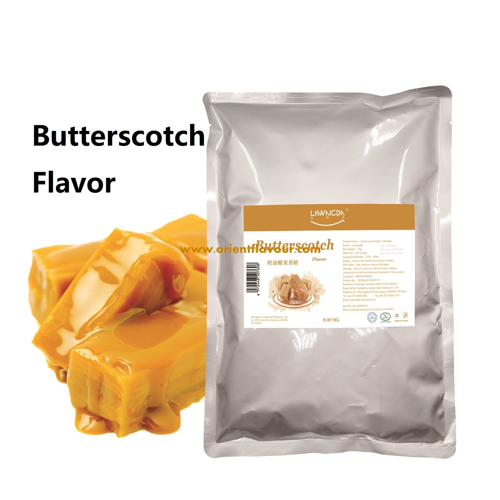 Butterscotch Flavor Powder for Baking Pastries Ice Cream Solid Drinks