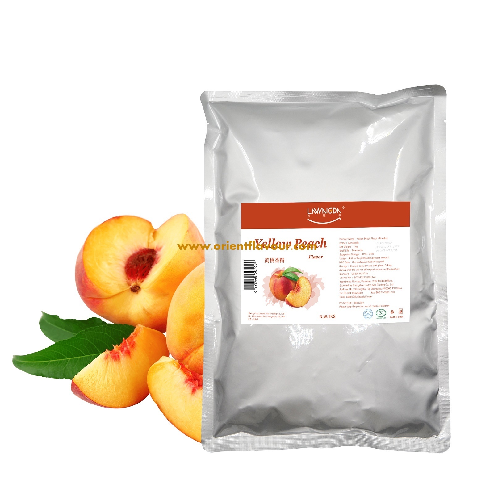 Yellow Peach Flavor Powder