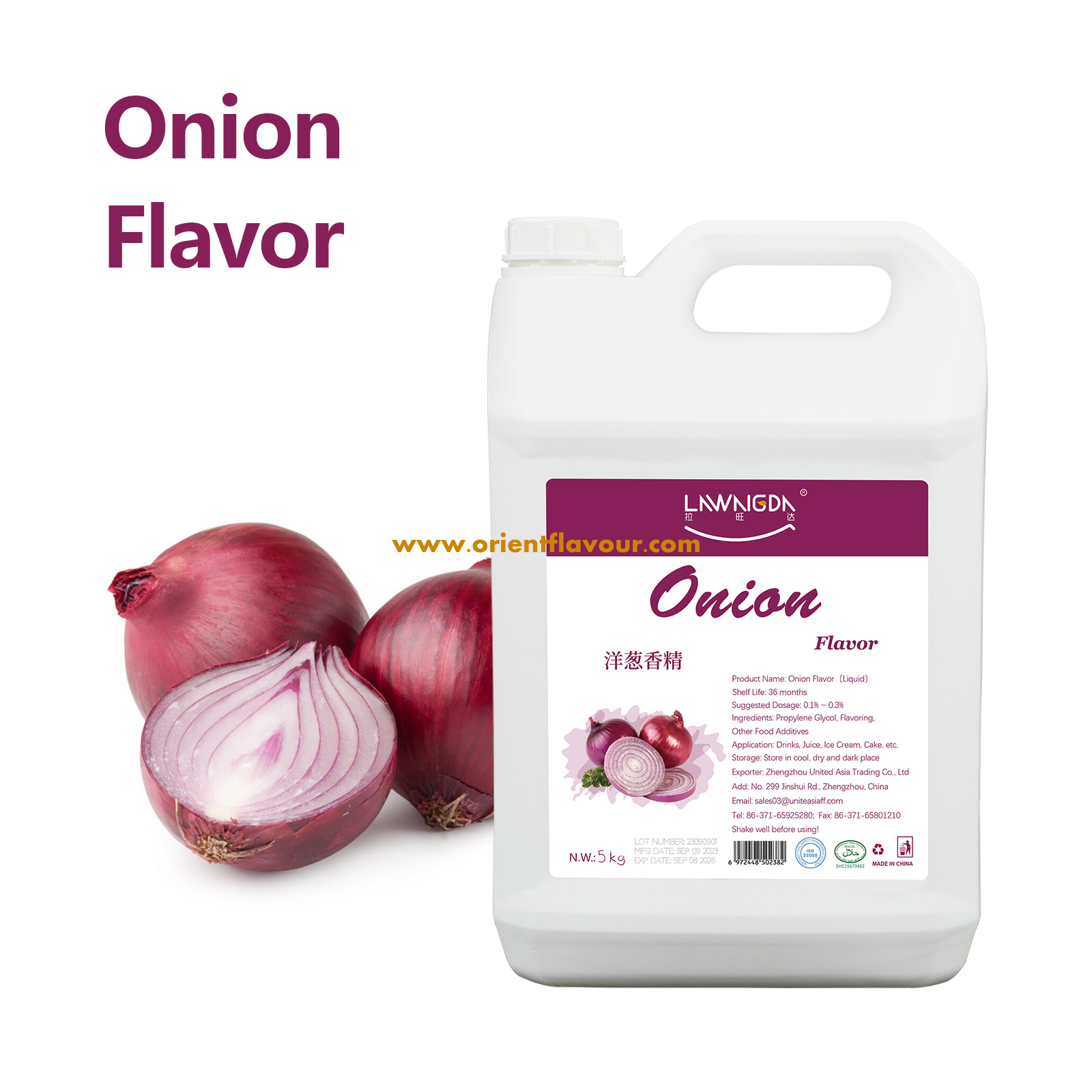 Concentrated onion flavor for savory food